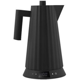 Alessi Hervidor de agua 1,7l Plissee Th. Harz / Negro negro