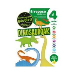 EDIBOOK Euskera Cuaderno De Repaso 4 A?os Dinosaurios