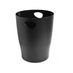 Papelera plastico exacompta ecoblack negro 15 litros