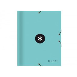 Carpeta antartik clasificadora a4 12 departamentos gomas carton forrado color menta