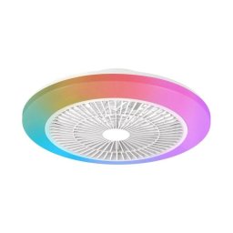 Ventilador de Techo con Luz Philips Amigo Flat Fan Ceiling 60W 48cm 6 Velocidades Mando Silencioso RGB