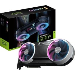 Tarjeta Gráfica Gigabyte AORUS GeForce RTX 5070 Ti INFINITY 16GB GDDR7 Reflex 2 RTX AI DLSS4.5