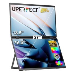 Monitor portátil Uperfect Doble Plegable 18,5" FullHD 100Hz IPS Táctil Altavoces VESA 8ms