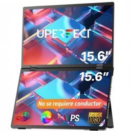 Monitor Uperfect 15,6" FullHD 60Hz IPS Táctil 100% sRGB USB-C Plegable Aluminio