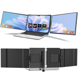 Monitor Uperfect Dual 14" 2K QHD 60Hz IPS Extensor de Pantalla Rotación Automática