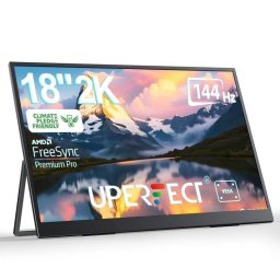 Monitor portátil Uperfect 18" 2K 144Hz IPS HDR1000:1 FreeSync Premium Pro VESA portátil
