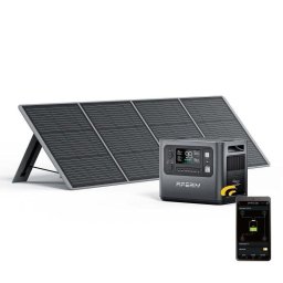 Estación de energía AFERIY 2048Wh 13 puertos AC, USB, DC Batería LiFePO4 Cargador solar