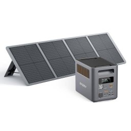 Estación de energía AFERIY Nomad1800 1024Wh 9 puertos AC, DC y USB Batería LiFePO4 Cargador solar plegable