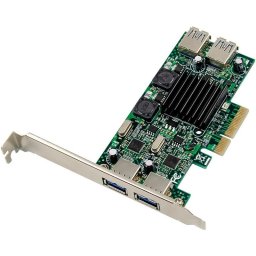 Tarjeta de interfaz InLine 76619M PCIe x4 USB 3.2 Gen 1 Low Profile