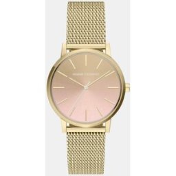 Giorgio Armani Reloj de mujer acero inoxidable con tres agujas. Dorado