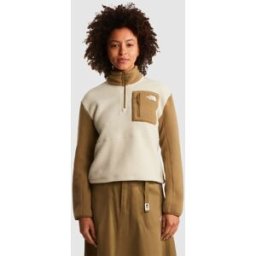 The North Face Chaqueta polar con cremallera de 1-4 para mujer Yumiori . (L) Beige