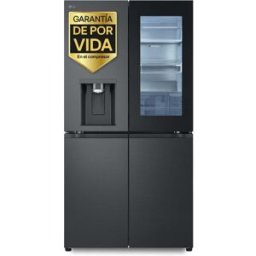 LG Frigorífico americano 179,20 cm, 638l, InstaView, negro- GMG961EVKE (Reacondicionado Grado C). Acero negro grafito antihuellas
