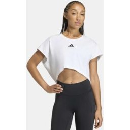 Adidas Camiseta de mujer Power Boxy 3 Stripes . (M) Blanco