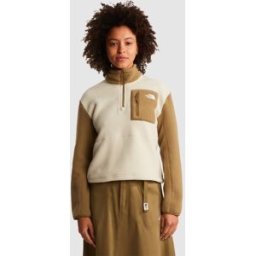 The North Face Chaqueta polar con cremallera de 1-4 para mujer Yumiori . (XS) Beige