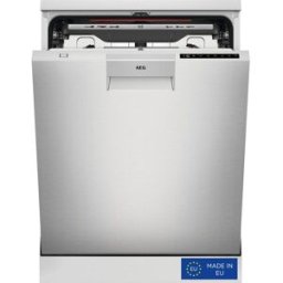 AEG Lavavajillas 14 servicios, Bandeja para cubiertos, 60 cm - FFB76717PM (Reacondicionado Grado C). Acero Inox