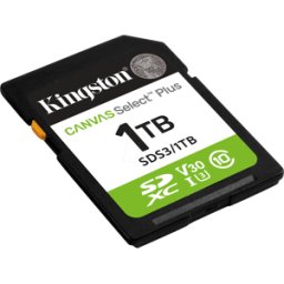 KINGSTON SDCS3/1TB - Tarjeta de memoria microSDXC, i TB, Canvas Select Plus