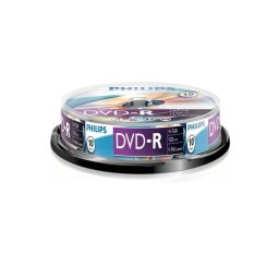 Bobina DVD-R PHILIPS DM4S6B10F/00 10 unidades 16x 4,7 GB