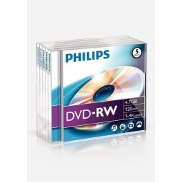 DVD virgen Philips DN4S4J05F/00 4,7 GB 120 min DVD-RW alta velocidad