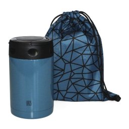 Termo para sólidos Iris Colored 0.5L azul doble pared con cuchara y bolsa