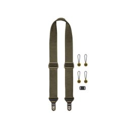 Correa Peak Design Slide Cuero Vegano Verde Regulable