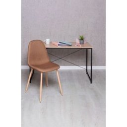 RegalosMiguel Conjunto Escritorio Dek y Silla Teok Tela - Marrón oscuro Teok