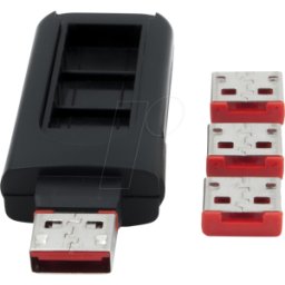 EXSYS EX-1114-R - Bloqueo de puerto USB a (1 llave, 4 cerraduras)