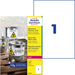 AVERY ZWECKFORM AVZ L4775-8 - Etiquetas para láminas, resistentes al agua, 210 x 297 mm