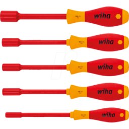 WIHA 29466 - SoftFinish® Juego de llave de toma eléctrica, 5 piezas