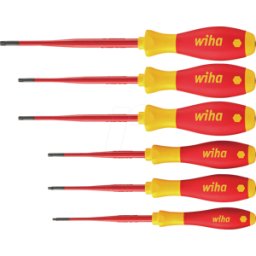 WIHA 41245 - Juego de destornilladores SoftFinish slimFix, 6 piezas,