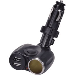 FREI KFZ 36665 - Toma de corriente para VEHÍCULOS, simple + 2x USB, 12V.