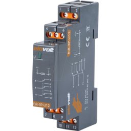 ELOVOLT ELO EIR-3P-U12 - Relé de conmutación 3 contactos de conmutación 3x 8A 12V AC/DC