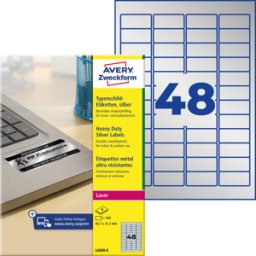 AVERY ZWECKFORM AVZ L6009-8 - Etiquetas de identificación, resistentes al agua, 45,7 x
