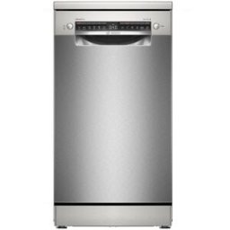 Bosch Lavavajillas 10 servicios, Serie 4, 45 cm, Secado eficiente - SPS4EMI17E. Acero antihuellas