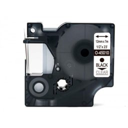 Cinta q-connect negro-transparente 12 mm x 7 m dymo
