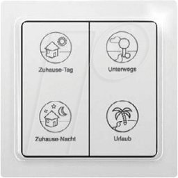 ELTAKO TF-4PT - Interruptor de pared inalámbrico, perfil EnOcean