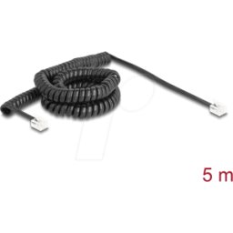 DELOCK 90226 - Cable telefónico / espiral, enchufe / clavija RJ11, 5 m