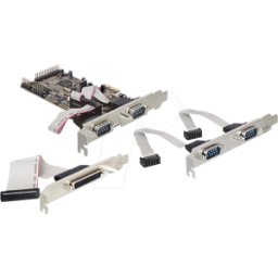 DELOCK 89177 - Tarjeta PCIe x1 > 4x serie, 1x paralelo