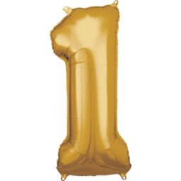 AMSC BALLON 1 GO - AMSCAN foil globo número 1 oro