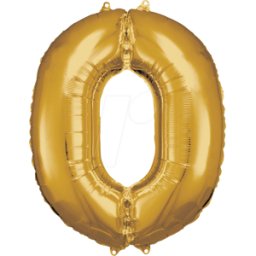AMSC BALLON 0 GO - AMSCAN foil globo número 0 oro