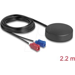 DELOCK 90767 - Antena GNSS 4G 1 x FAKRA C + 1 x FAKRA D hembra 2 dBi / 28 dB 2,