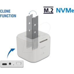 DELOCK 63331 - Estación de acoplamiento y copia 2x M.2 NVMe SSD, USB 3.1