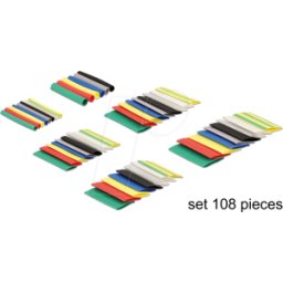 DELOCK 19400 - Shrink tubing Set 108 piezas de color