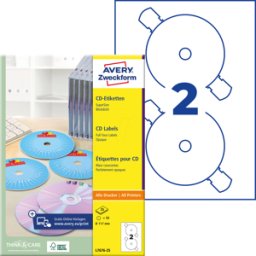 AVERY ZWECKFORM AVZ L7676-25 - Etiquetas de CD, supersize, inyección de tinta, lá
