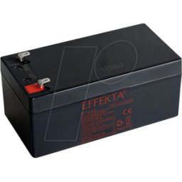 EFFEKTA EFKTA BT12-3,2 - Batería de plomo-vellón, AGM, 12V, 3,2 Ah