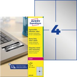 AVERY ZWECKFORM AVZ L6134-20 - Etiquetas de identificación, resistentes al agua, 105 x 1