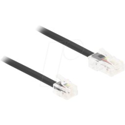 DELOCK 88038 - Cable telefónico, clavija RJ45 > clavija RJ11, negro, 5 m