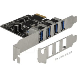 DELOCK 90304 - Tarjeta PCI Express USB 3.0 con 4 conectores hembra externos tip