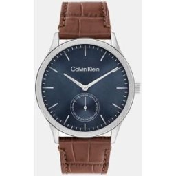 Calvin Reloj de hombre CK Tailored 25200552 de piel marrón. Azul
