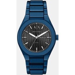 Giorgio Armani Reloj de hombre de de acero inoxidable con tres agujas. Azul