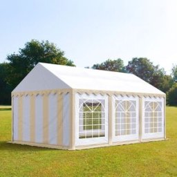 TOOLPORT 3x6 m Carpa para fiestas, PVC 700, beige-blanco - (6148)